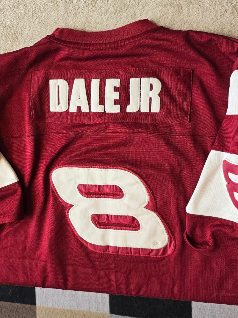 Vintage Dale Earnhardt Jr #8 Chase Authentics Budweiser NASCAR Jersey Maroon Red